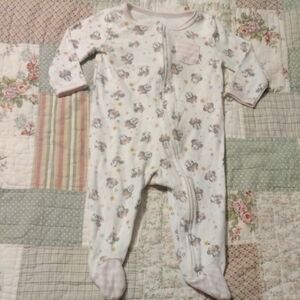 Disney White and Pink Kids Footie